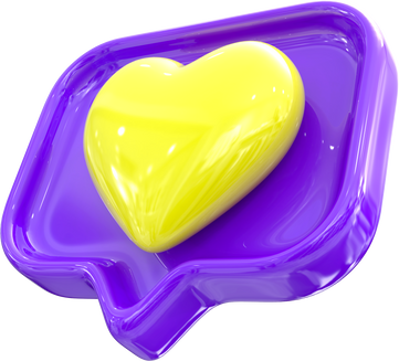 3D like icon . 3D Love icon